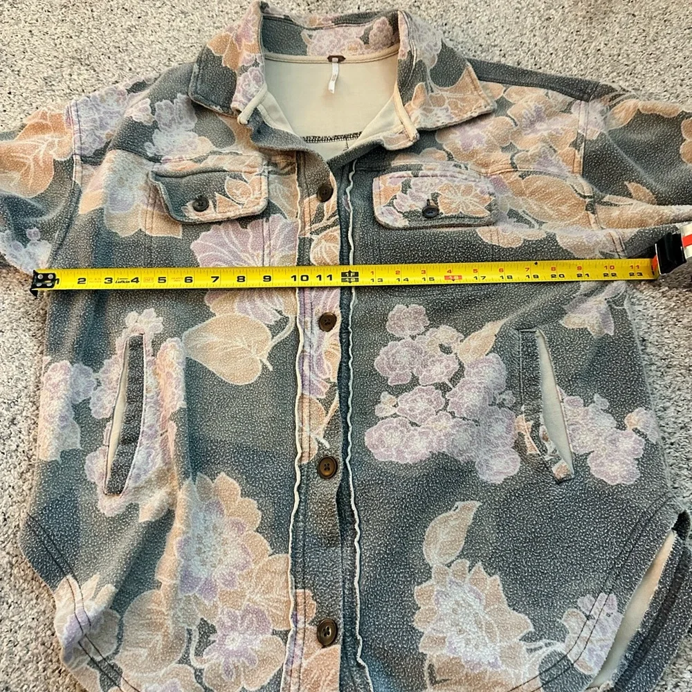 New Free People Printed Ruby Jacket in Charcoal Combo - Picture 8 of 12